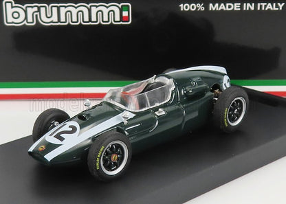 COOPER - F1 T51 CLIMAX N. 12 VINCITRICE DEL GP DI INGHILTERRA - JACK BRABHAM CAMPIONE DEL MONDO 1959 - VERDE E BIANCO - modellino in scala modellino Vroomi