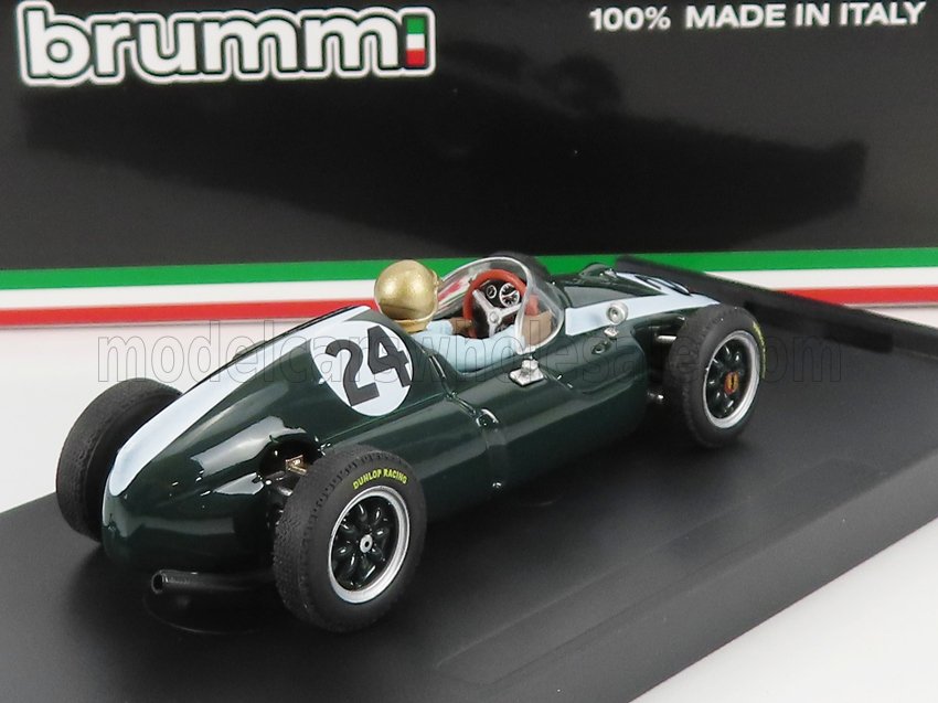COOPER - F1 T51 CLIMAX N 24 WINNER MONACO GP JACK BRABHAM 1959 WORLD CHAMPION - WITH DRIVER FIGURE - GREEN WHITE Scale model car on Vroomi
