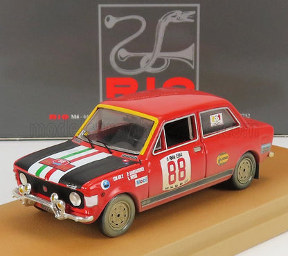 FIAT - 128 RALLY N 88 RALLY ISOLA D' ELBA 1972 P.SANTACROCE - L.VERSI - RED BLACK