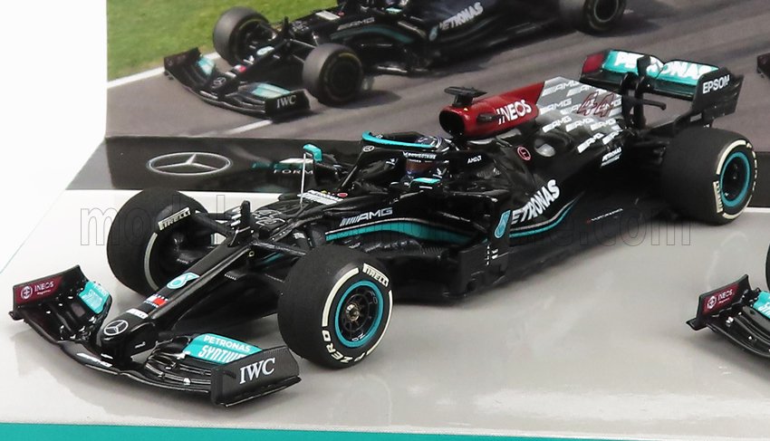 MERCEDES GP | F1 SET 2X W12 MERCEDES M12 EQ POWER+ TEAM AMG PETRONAS MOTORSPORT FORMEL EINS N 44 SAISON 2021 LEWIS HAMILTON + N 77 SAISON 2021 VALTTERI BOTTAS