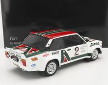 Fiat 131 Abarth rally 1:18 scale model car in Alitalia livery, available on Vroomi