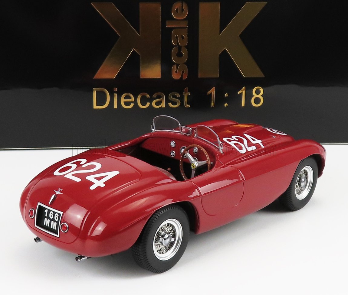 Red 1:18 scale diecast vintage race car model with number 624, available on Vroomi