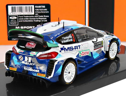 FORD ENGLAND  FIESTA WRC N 3 RALLY MONTECARLO 2021 T. SUNINEN - M. MARKKULA - BLAUW WIT