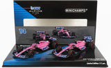 ALPINE | F1  SET 2X A522 TEAM ALPINE BWT N 14 BAHRAIN GP 2022 FERNANDO ALONSO + N 31 BAHRAIN GP 2022 ESTEBAN OCON