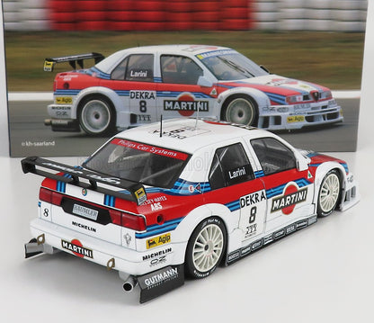 ALFA ROMEO - 155 V6 TI MARTINI RACING N. 8 DTM ITC 1995 NICOLA LARINI - BIANCO ROSSO BLU modellino in scala modellino Vroomi