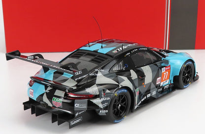 PORSCHE - 911 991 RSR 4.0L EQUIPO DEMPSEY PROTON RACING N.º 77 24 Horas de Le Mans 2020 M. CAMPBELL - R. PERA - C. RIED - GRIS, NEGRO, AZUL CLARO