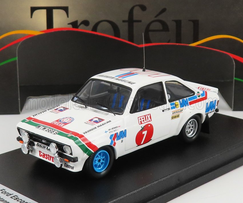 Ford Escort MkII No. 7 Ari Vatanen Atso Aho Rally 1000 Lakes 1978 Night Version Trofeu 1:43 scale model