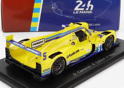 Yellow Penske #5 Le Mans race car model with Goodyear tires on display, offered on Vroomi