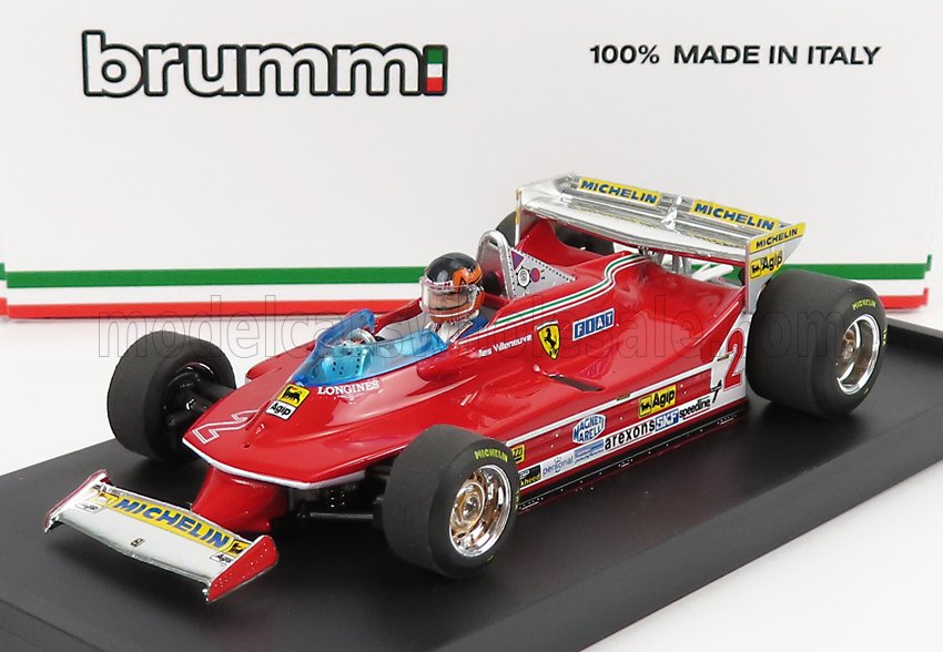 FERRARI - F1 312T5 N 2 MONACO GP 1980 GILLES VILLENEUVE - WITH DRIVER FIGURE - RED Scale model car on Vroomi