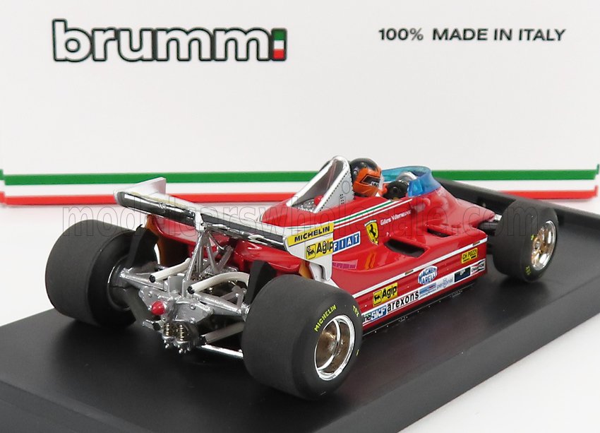 FERRARI - F1 312T5 N 2 MONACO GP 1980 GILLES VILLENEUVE - WITH DRIVER FIGURE - RED Scale model car on Vroomi