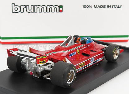 FERRARI - F1 312T5 N 2 BRAZILIAN GP 1980 GILLES VILLENEUVE - WITH DRIVER FIGURE - RED Scale model car on Vroomi