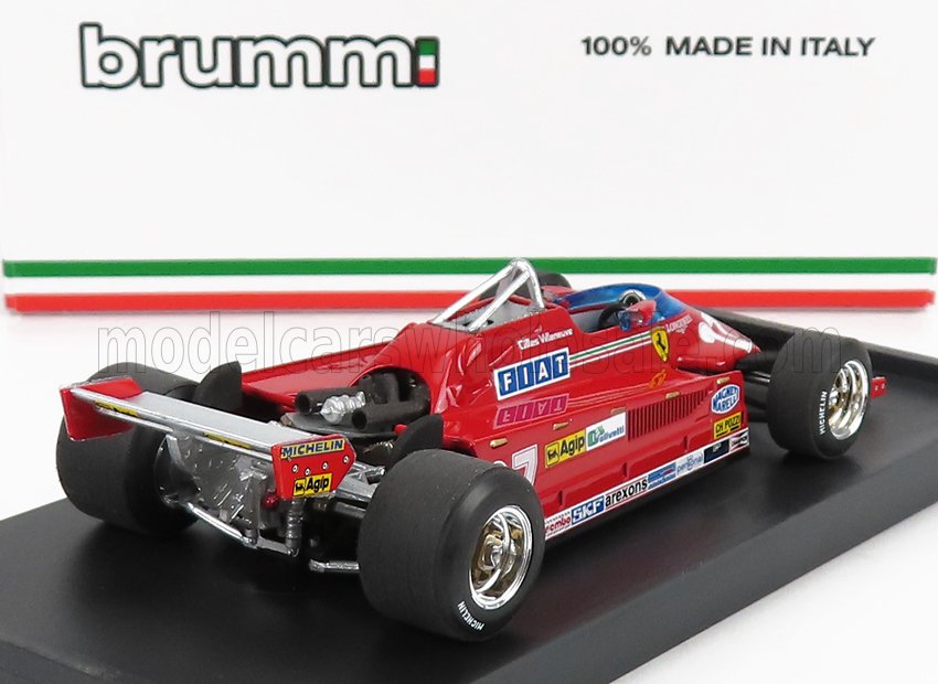 FERRARI - F1 126CK TURBO N. 27 VINCITRICE DEL GP DI MONACO 1981 GILLES VILLENEUVE - ROSSO modellino in scala modellino Vroomi