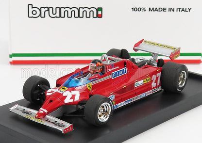 FERRARI - F1 126CK TURBO N 27 WINNER MONTECARLO GP 1981 GILLES VILLENEUVE - WITH DRIVER FIGURE - RED Scale model car on Vroomi