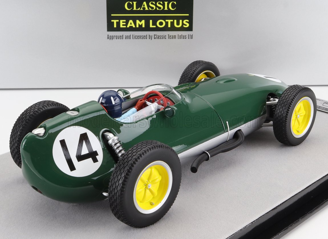 LOTUS | F1  16 N 14 DUTCH GP  (with pilot figure) 1959 GRAHAM HILL | BRITISH RACING GREEN SILVER
