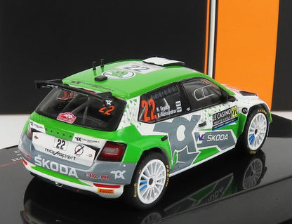 SKODA - FABIA RALLY2 EVO N 22 RALLY MONTECARLO 2022 N.GRYAZIN - K.ALEEKSANDROV - VERDE BIANCO GRIGIO - Vroomi