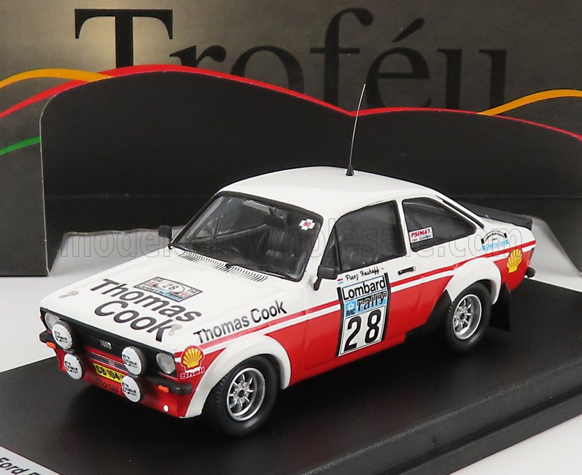 Ford Escort MkII No. 28 Sarel van der Merwe Franz Boshoff Rally RAC Lombard 1980 Trofeu 1:43 scale model