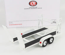 ACCESSORIES - CARRELLO TRASPORTO AUTO 2-ASSI - CAR TRANSPORTER TRAILER - CAR NOT INCLUDED - WHITE BLACK - Vroomi