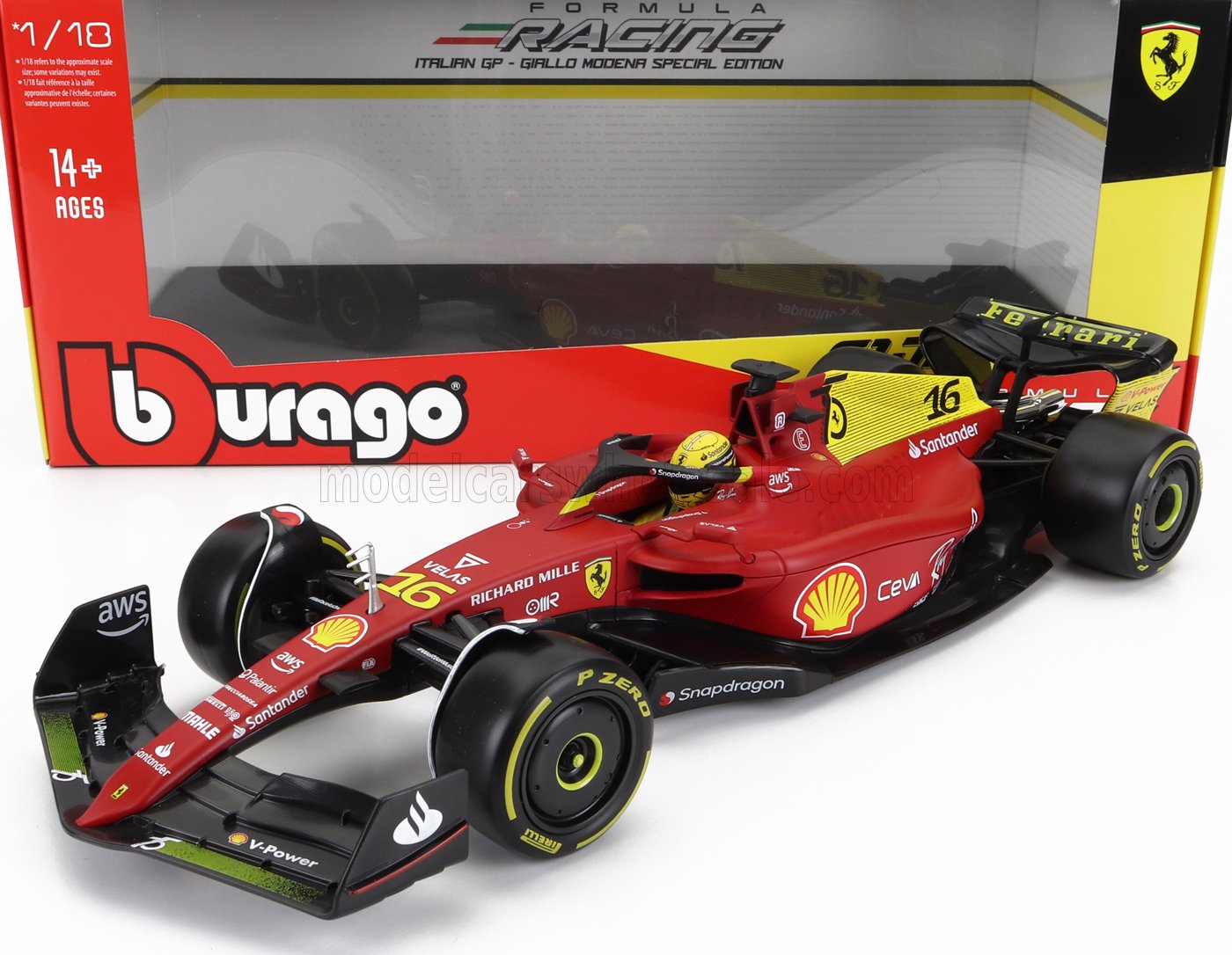 FERRARI | F1-75 SCUDERIA FERRARI N 16 2nd MONZA GP ITALY (POLE POSITION) 2022 CHARLES LECLERC - FULL EXCLUSIVE CARMODEL