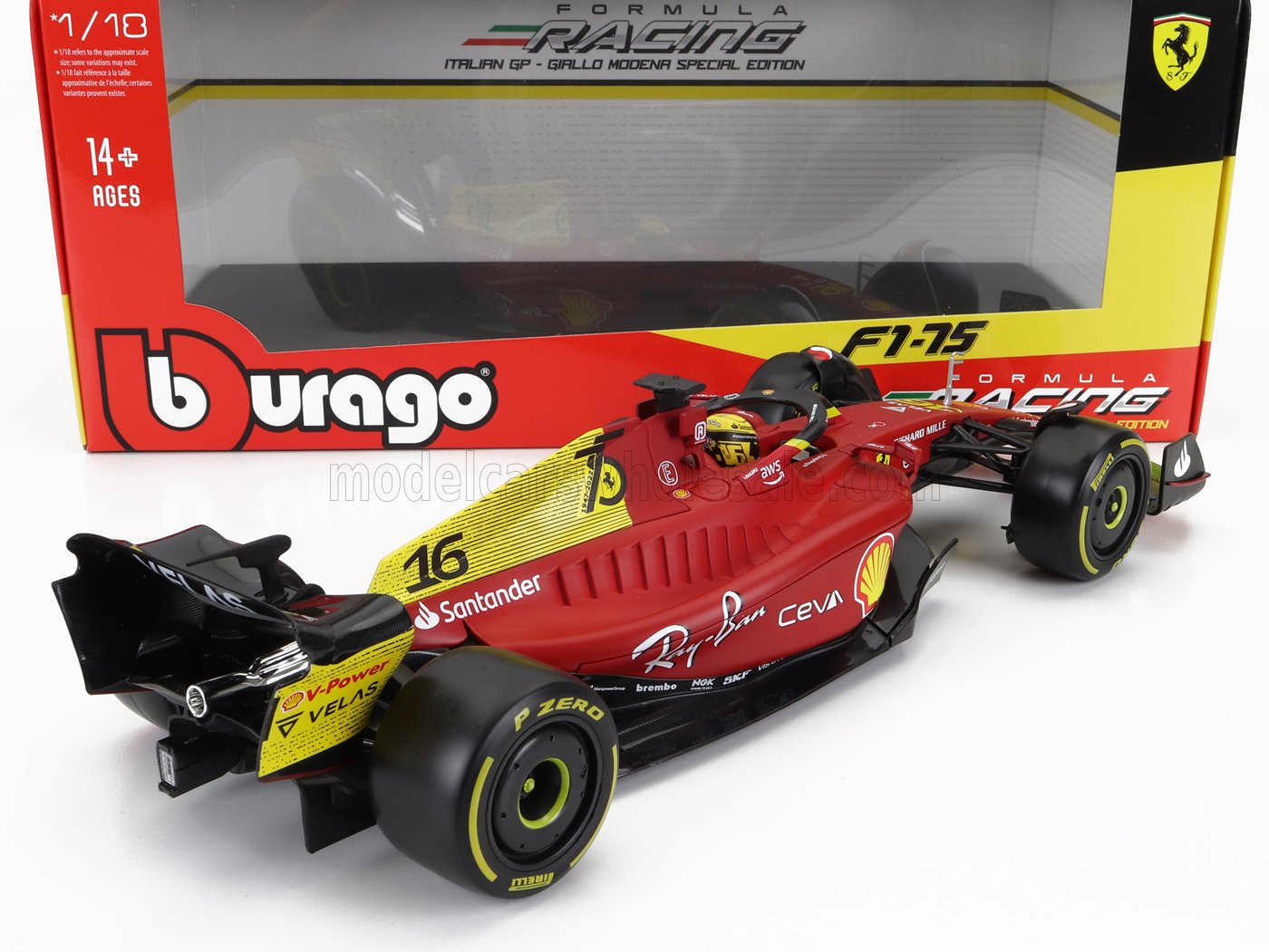 FERRARI | F1-75 SCUDERIA FERRARI N 16 2nd MONZA GP ITALY (POLE POSITION) 2022 CHARLES LECLERC - FULL EXCLUSIVE CARMODEL