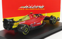 FERRARI | F1-75 SCUDERIA FERRARI N 55 4th MONZA GP ITALY 2022 CARLOS SAINZ - WITH HELMET AND PLASTIC SHOWCASE - EXCLUSIVE CARMODEL