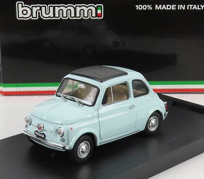 FIAT - 500F TETTO CHIUSO - CLOSED 1965 - AZZURRO ACQUAMARINA Scale model car on Vroomi