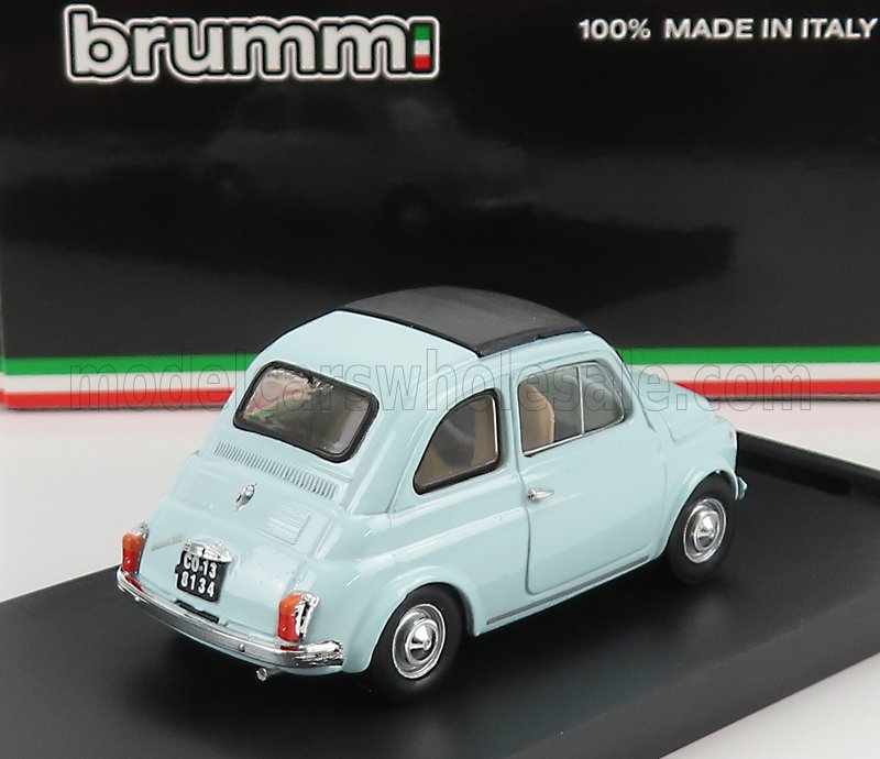 Fiat 500F Closed Roof 1965 Azzurro Acquamarina Brumm 1:43 scale model - image 2