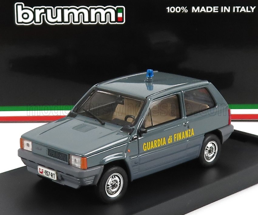 FIAT - PANDA 45 GUARDIA DI FINANZA 1980 - MILITARY GREY Scale model car on Vroomi