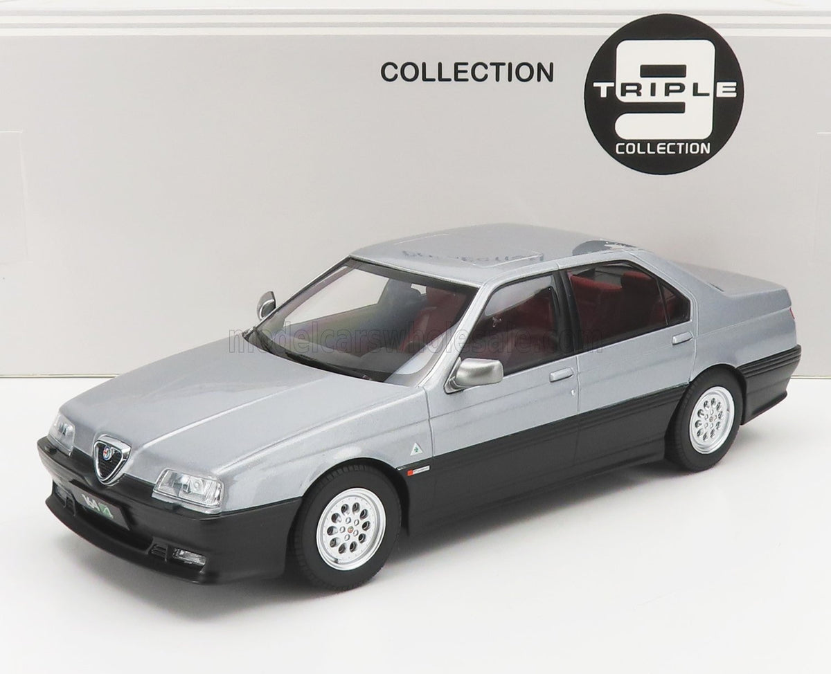 Alfa Romeo 164 Q4 1994 Silver Grey Dark Red Interior Triple 9 1:18 scale model