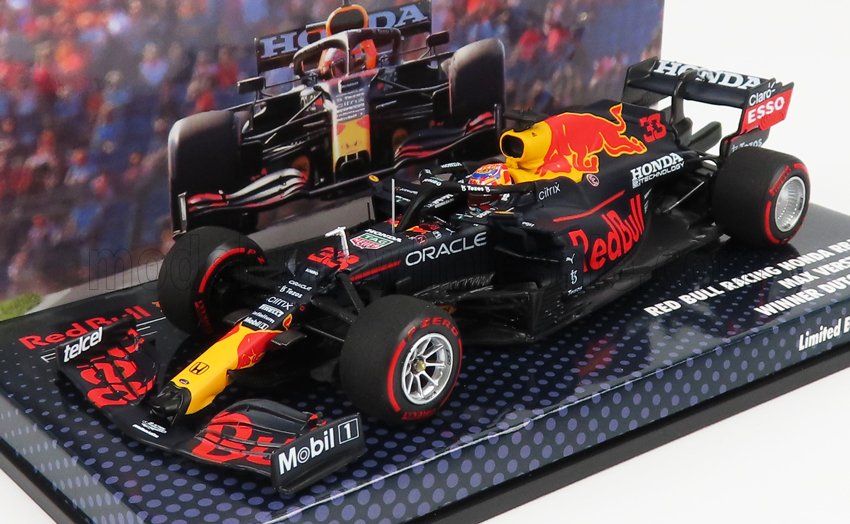 RED BULL | F1  RB16B HONDA RA620H TEAM RED BULL RACING N 33 WINNER DUTCH GP WORLD CHAMPION 2021 MAX VERSTAPPEN | MATT BLUE YELLOW