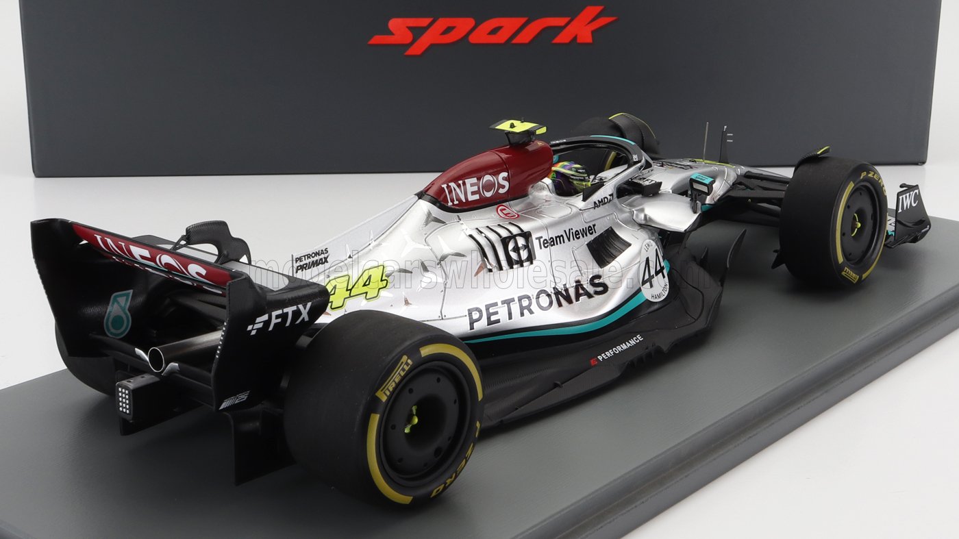 MERCEDES GP | F1 W13E TEAM MERCEDES-AMG PETRONAS F1 N 44 BELGIUM GP 2022 LEWIS HAMILTON - CON VETRINA - WITH SHOWCASE