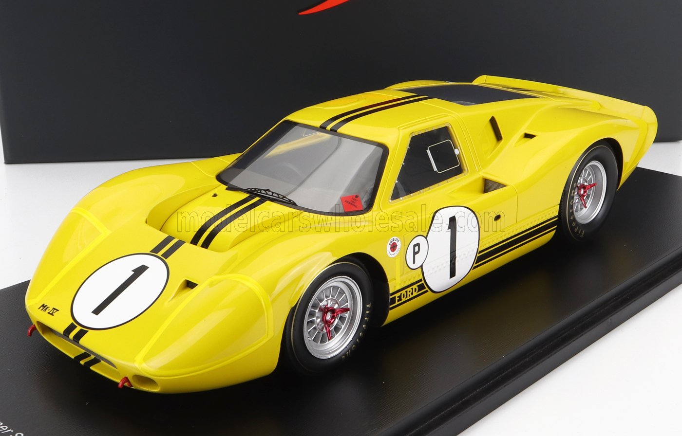 FORD USA | GT40 MKIV 7.0L V8 TEAM FORD MOTOR COMPANY N 1 WINNER 12h SEBRING 1967 M.ANDRETTI - B.McLAREN - CON VETRINA - WITH SHOWCASE - SPECIAL BOX