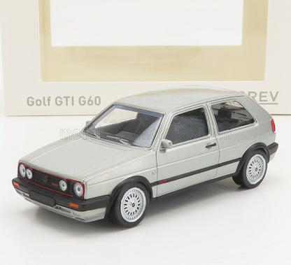 Silver model of Volkswagen Golf GTI G60 with detailed wheels and black trim, available on Vroomi