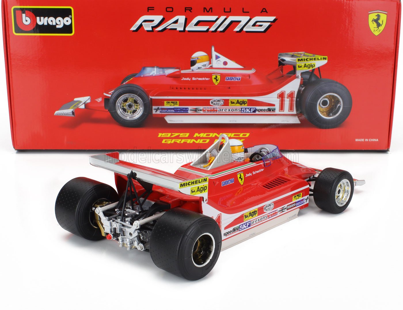 FERRARI | F1  312T4 SHORT TAIL N 11 WINNER MONACO GP JODY SCHECKTER (WITH PILOT) 1979 WORLD CHAMPION