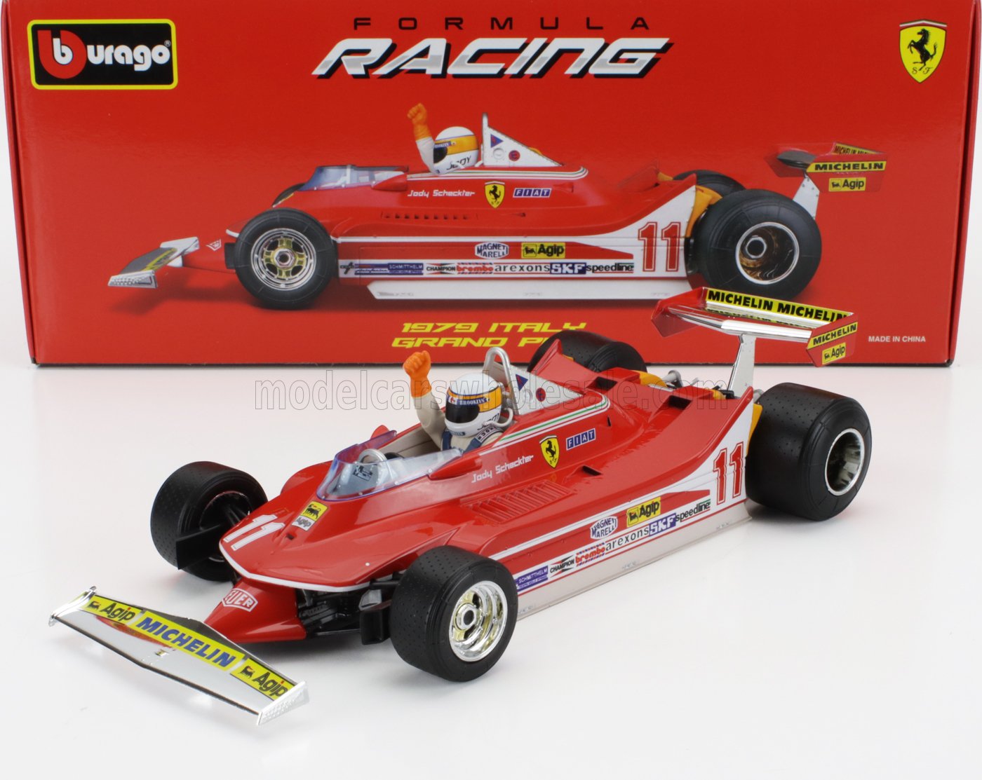 FERRARI | F1  312T4 N 11 WINNER GP MONZA JODY SCHECKTER (WITH PILOT FIGURE) 1979 WORLD CHAMPION