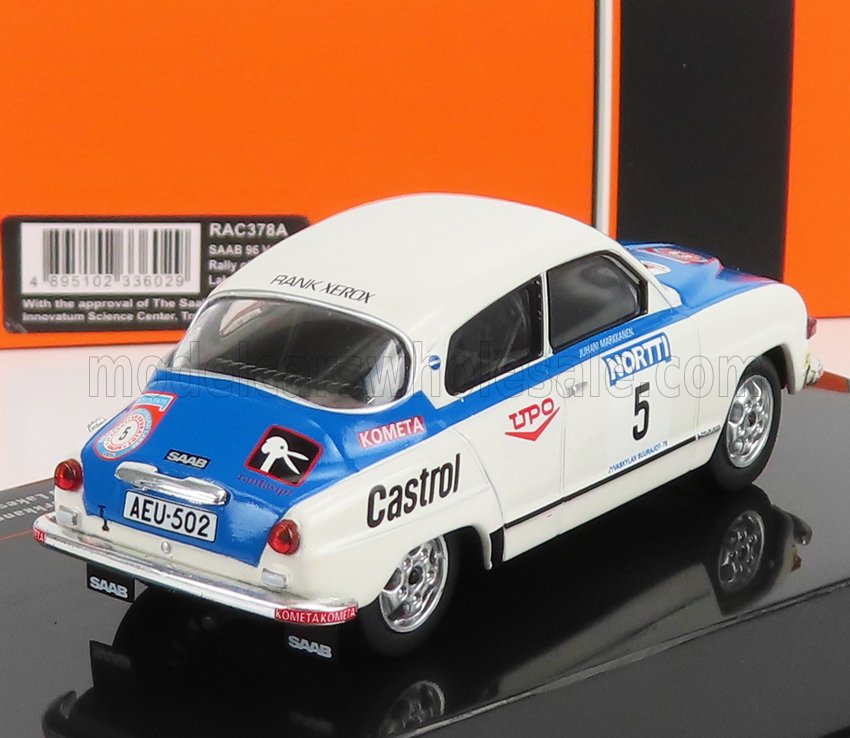 SAAB - 96 V4 N 5 RALLY 1000 LAKES 1976 S.LAMPINEN - J.MARKKANEN - WHITE BLUE - Vroomi