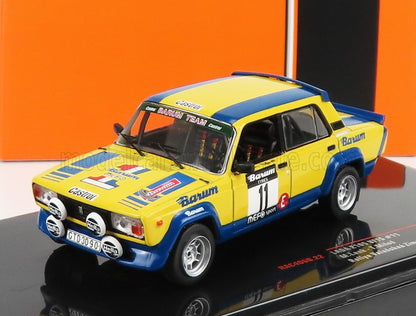 LADA FIAT - 2105 VFTS N° 11 2e RALLYE VALASSKA ZIMA 1984 M. LANK - T. MILO - JAUNE ET BLEU