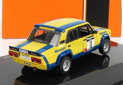 LADA FIAT - 2105 VFTS N° 11 2e RALLYE VALASSKA ZIMA 1984 M. LANK - T. MILO - JAUNE ET BLEU