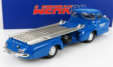 MERCEDES BENZ - CAMIÓN DE TRANSPORTE DE COCHES DE CARRERAS DE LA DIVISIÓN DE CARRERAS DE 1955 - AZUL