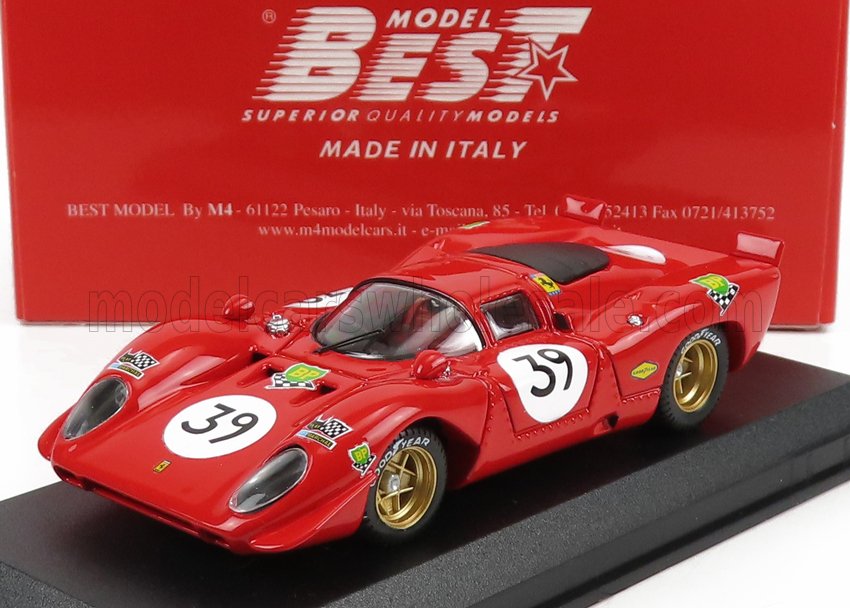 FERRARI - 312P 3.0L V12 COUPE TEAM N.A.R.T N 39 24h LE MANS 1970 S.POSEY - T.ADAMOWICZ - RED - Vroomi