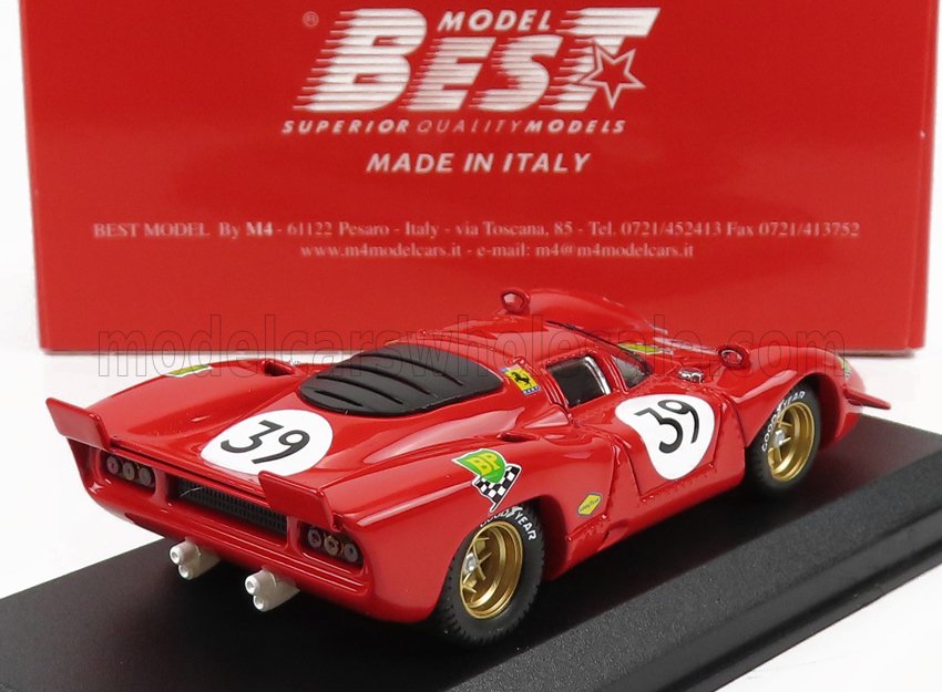 FERRARI - 312P 3.0L V12 COUPE TEAM N.A.R.T N 39 24h LE MANS 1970 S.POSEY - T.ADAMOWICZ - RED - Vroomi