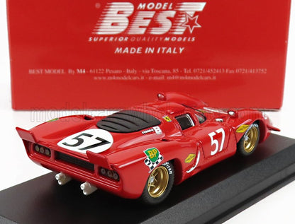 FERRARI - 312P 3.0L V12 COUPE TEAM N.A.R.T N 57 24h LE MANS 1970 C.PARSONS – T.ADAMOWICZ - RED - Vroomi