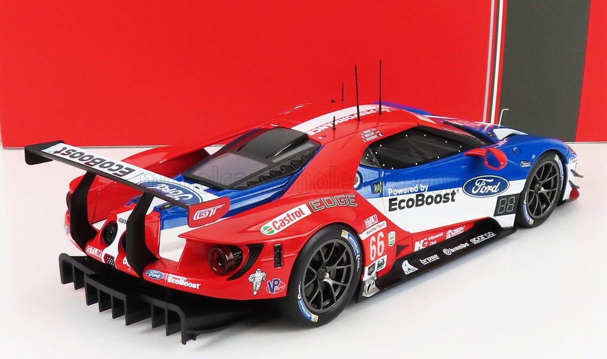 FORD USA | GT 3.5L TURBO V6 TEAM FORD CHIP GANASSI UK N 66 WINNER GTLM CLASS 24h DAYTONA 2017 D.MULLER - J.HAND - S.BOURDAIS - RED BLUE WHITE