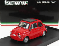 Voiture miniature Brumm rouge, 100% Made in Italy, sur socle noir — Vroomi