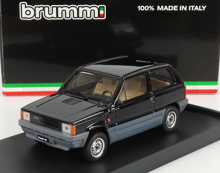 FIAT - PANDA 45 1980 - NERO LUXOR - BLACK Scale model car on Vroomi