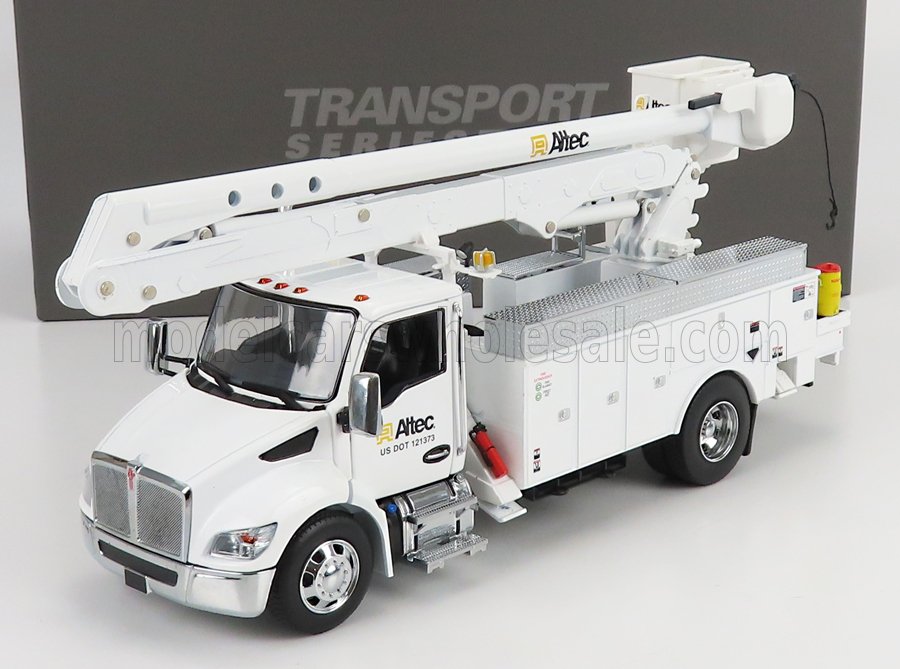 Kenworth T380 Truck Altec AA55 Crane Elevator with Platform 2010 White DM Models 1:32 scale model