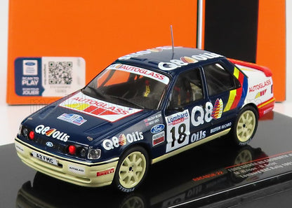 FORD ENGLAND  SIERRA RS COSWORTH N 18 RALLY RAC LOMBARDIA 1991 M.WILSON - N.GRIST - BLU BIANCO - Vroomi