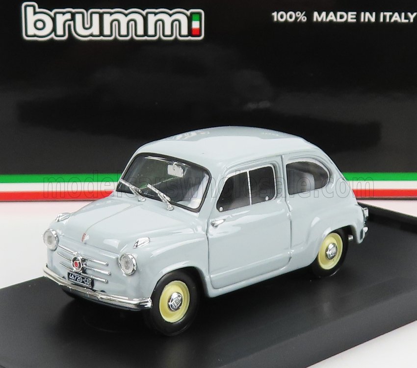 Fiat 600 Berlina 1-Series 1955 Grigio Perla Brumm 1:43 scale model