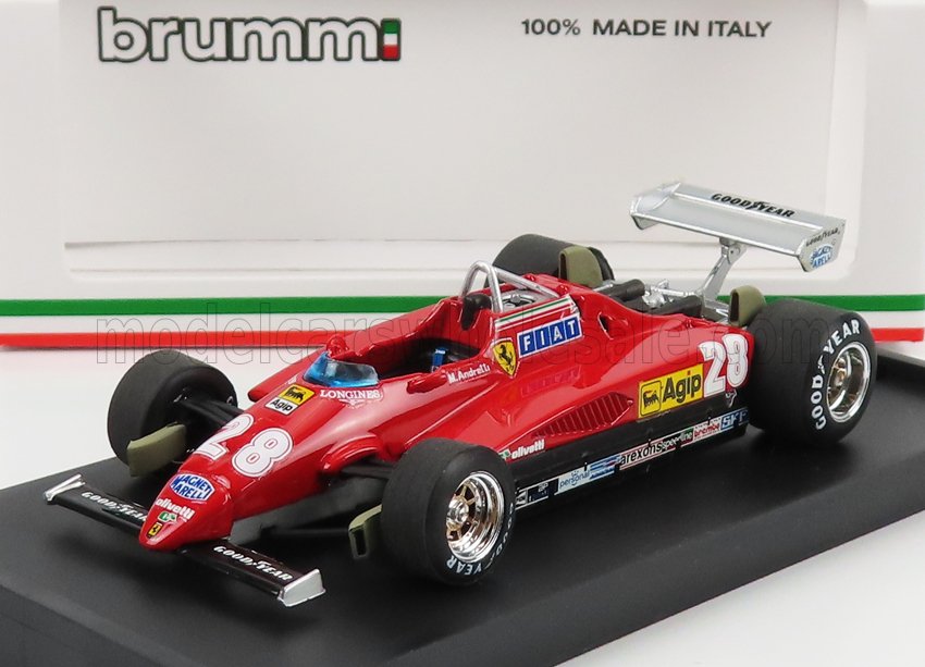 FERRARI - F1 126C2 N. 28 3° GP D'ITALIA 1982 MARIO ANDRETTI - modellino in scala rosso modellino Vroomi