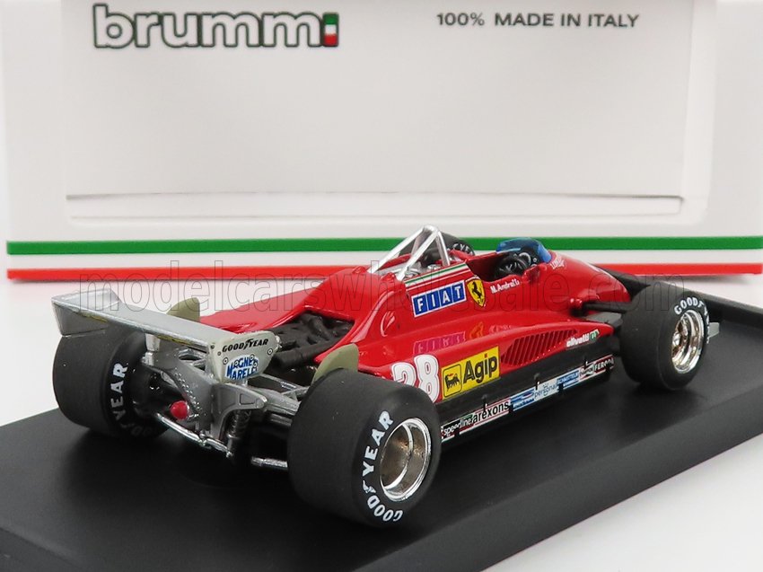 FERRARI - F1 126C2 N. 28 3° GP D'ITALIA 1982 MARIO ANDRETTI - modellino in scala rosso modellino Vroomi