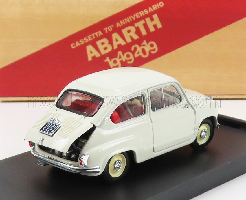 FIAT - 600 DERIVAZIONE ABARTH 750 1956 - LIGHT GREY Scale model car on Vroomi